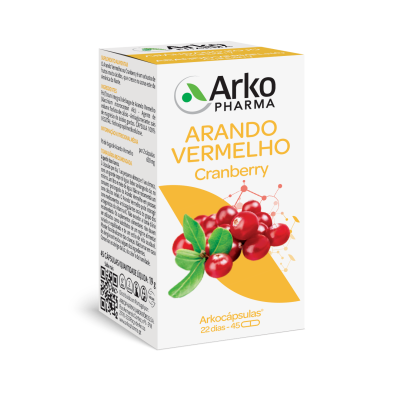 Arkocápsulas Arando Vermelho Cranberry Bio 45 Cápsulas Suplemento alimentar