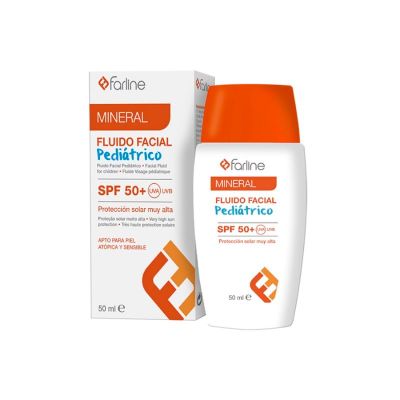 Protetor solar Farline Mineral Fluido Pediátrico SPF 50+ 50ml