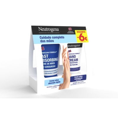 Neutrogena Pack Mãos Textura Ligeira 75ml + Creme Concentrado 50ml