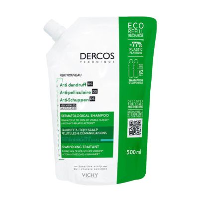 Vichy Dercos Anticaspa Champô Caspa Oleosa Refill 500ml