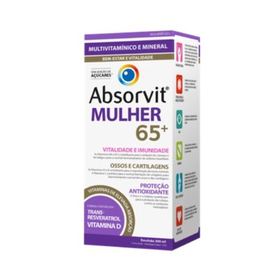 Absorvit Mulher 65+ Vitalidade e Imunidade Ossos e Cartilagens