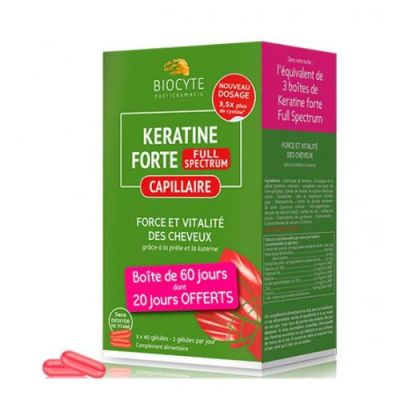 Biocyte Keratine Forte Extra Plus Capilar 120 Cápsulas + Oferta 20 Dias